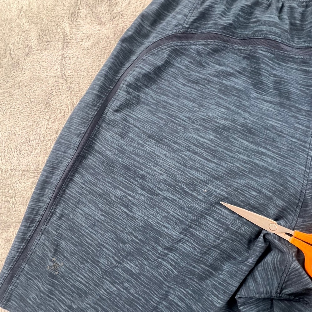 Lululemon Pace Breaker Shorts 9" Heather Allover Iron Blue True Navy Mens Medium - Picture 7 of 13